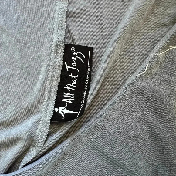 Vintage All That Jazz Gray Silver Stretch Floral Print Bodycon Mini Dress M 90s - Picture 3 of 6